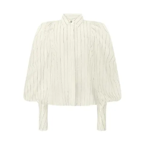 25 FW Genny 핀스트라이프 벌룬 소매 블라우스 79AJL657N0717 TP443052755