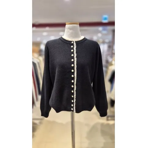 [ 롯데백화점 ]숲  레이스 배색 라운드 가디건 (SBAGD80)