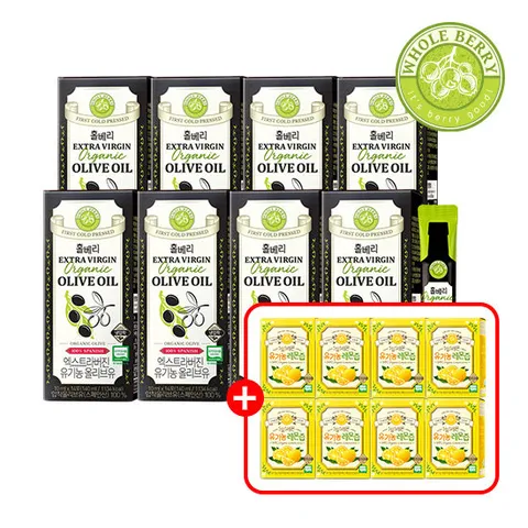 홀베리 올레샷 유기농 올리브오일 8박스 + 레몬즙 8박스
