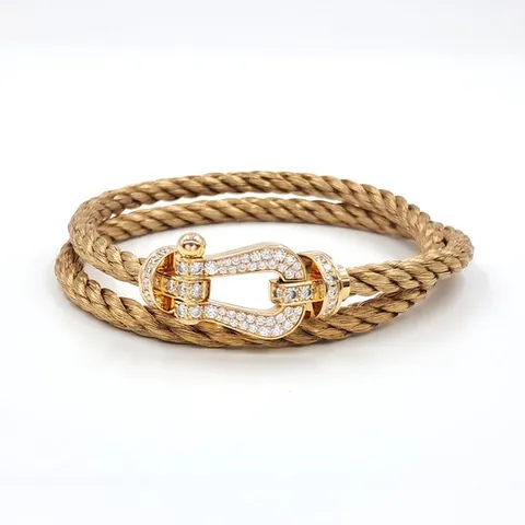 [구구스]중고명품 프레드 다이아 포스텐 팔찌 투스트랩 (라지) (NO 10240078)