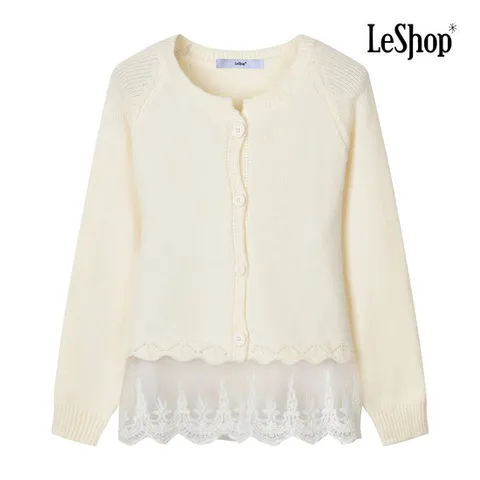 [ 롯데백화점 ]르샵  레이스 레이어드형 로맨틱 니트 가디건 (BP9KC014A)