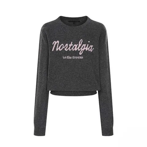 [ 롯데백화점 ][올리브데올리브]컬러레터링 라운드넥 니트티 (OK5AP890-DG-EL)