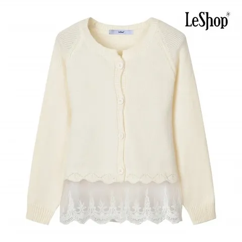 [ AK백화점 ][르샵] 레이스 레이어드형 로맨틱 니트 가디건 (BP9KC014A)