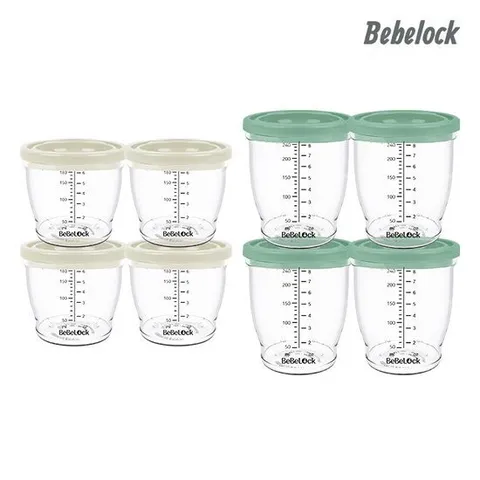 [베베락]아이와 밀폐 이유식용기 180ml(4P)+240ml(4P)