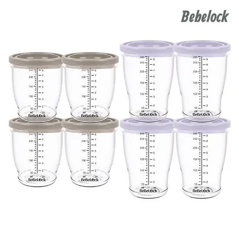 [베베락]아이와 밀폐 이유식용기 240ml(4P)+280ml(4P)