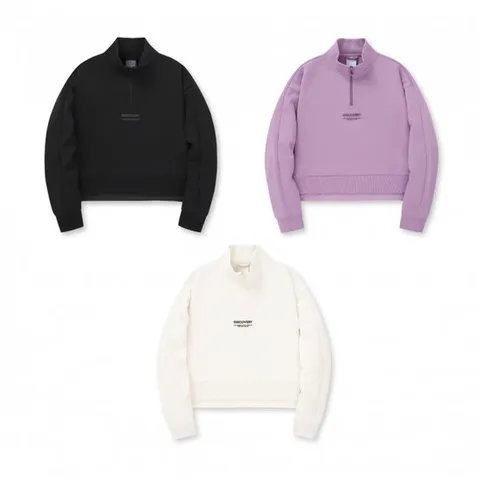 [ 롯데백화점 ]디스커버리 디스커버리 24FW 여성 크롭 반집업 맨투맨 티셔츠 DWTR43044 (DWTR43044)