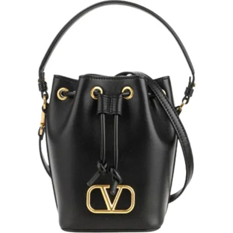 발렌티노 P0Z44 VNL 0NO 블랙 V로고 미니 버킷백