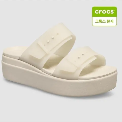 [ 현대백화점 ][크록스 본사]여성 브루클린 버클 프로스트 로우웨지 210980-0LH