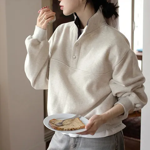 [핑크엘리제]간절기 데일리 하이넥 맨투맨 터틀리맨투맨