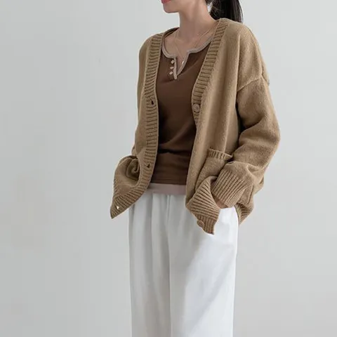 [나크21] (55~88) 루즈핏 베이직 가디건 NK53-JH-18