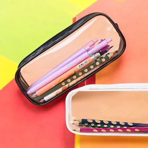 투명 라운드 필통 파우치 학용품 초등 중학생 고등학 럭키보우 마스마룰즈 무인양품 피터젠슨 비밀번호 냉장고 스미글 리락쿠마 룬룬필통 패브릭필통
