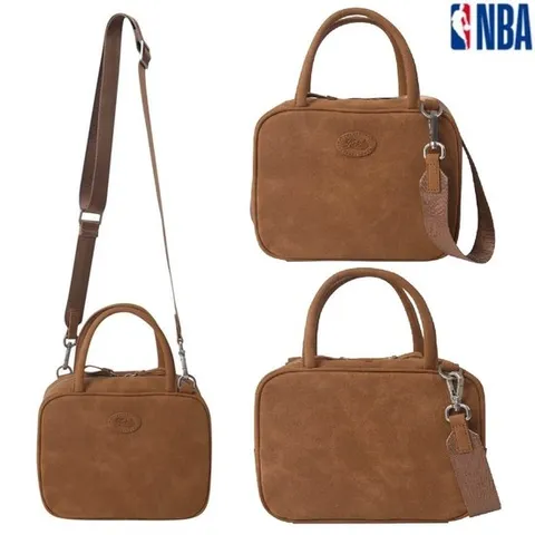 [ 롯데백화점 ][NBA]N255AB076P GR 여성용 엔비에이 토트백 크로스백 스웨이드 브라운 미니 가방