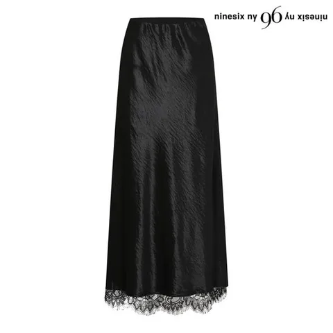 나인식스뉴욕 러블리 레이스 새틴 플레어 롱 스커트 (NP3WH008L0)