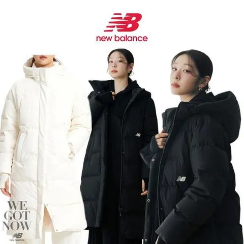 뉴발란스 연아패딩 여성 구스 롱패딩 NBNPE4W112