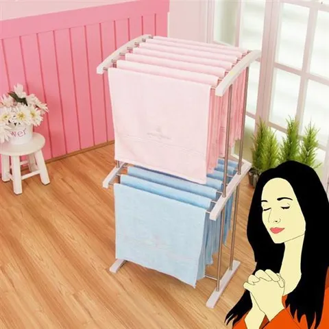 숙박업소 펜션 게하용 실내 2단 빨래건조대 게스트하우스 게하 1인가구