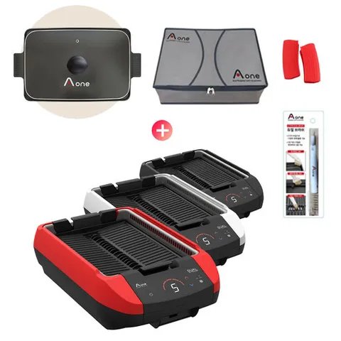 프리미엄 연기없는 전기그릴 에이원 듀얼그릴 멀티팬세트 AOG-K200