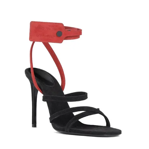 (명품) 오프화이트 여성 스트랩 샌들 힐 OWIA188