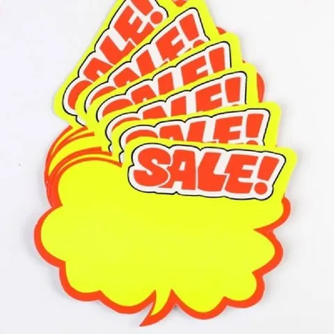 (6매) 구름형 광고용 쇼카드 매장진열 광고스티커