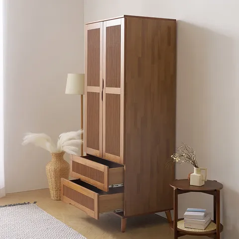 리퍼 피렌체 템바보드 원목 투서랍 2단서랍 옷장 월넛