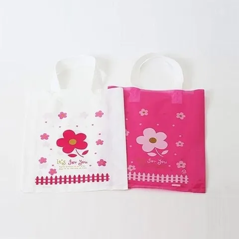 [엄지척]노크 꽃 비닐백 루프 손잡이 쇼핑백 대량 (50개묶음)_19