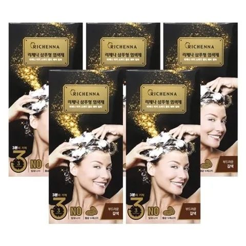 [리체나]리체나 이지 스피디 골드 샴푸형 3분 염색약 튜브형 갈