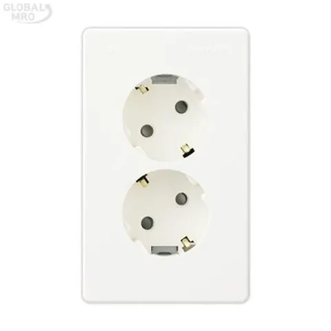 [브이와이][VCK50L92]진흥 매입콘센트(V)부품 화이트 2구_207656