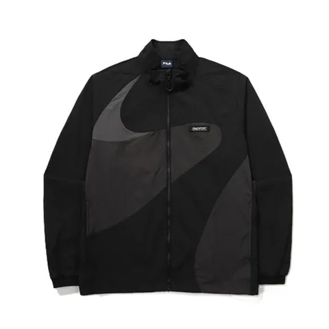 [ 롯데백화점 ]휠라 크링클 곡선절개 바람막이 FS2JKG2134X_BLK