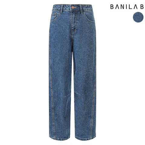 [바닐라비] [55-77]여성 다트 데님 배기팬츠