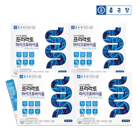 [종근당]종근당 프리락토 마이크로바이옴 30포 4박스 / 모유유래