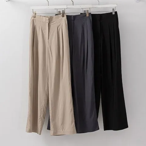 [다잇템][다잇템] 여성 SS 투핀턱 비스코스 H라인 정장바지 오피