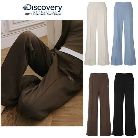 [ 롯데백화점 ]디스커버리 25FW 여성 소로나히트 기모 세미와이드 스트링 팬츠 DWTP93056 GPTR