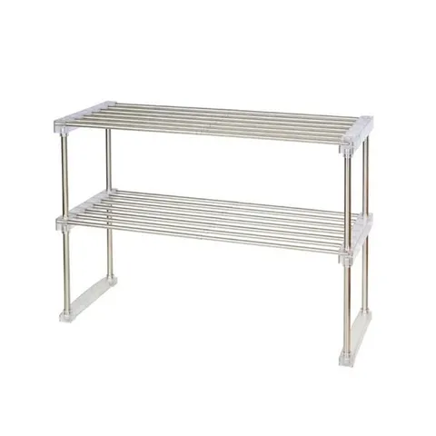 다용도실 좁은주방 가로폭 너비조절 선반 2단 주방선반 수납선반 싱크대선반 조립식선반 미니선반 주방정리