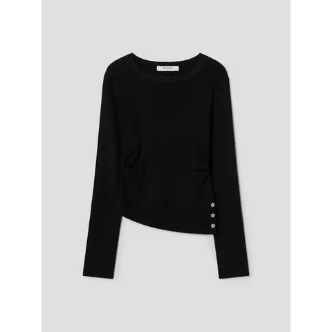 (325X51LYC5) [에잇세컨즈] 언밸런스 사이드 셔링 풀오버  블랙