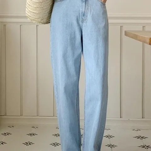 [신상오픈런]KDP7847여자 썸머 베이직 일자핏 연청 데님팬츠_181