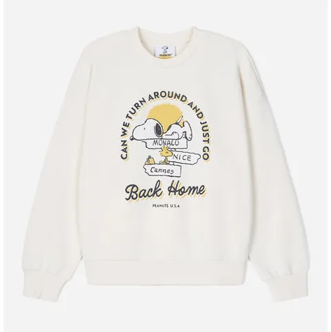 [ 롯데백화점 ][클라이드]여성 2컬러 스누피 그래픽 맨투맨 티셔츠 (FPDTS971F)