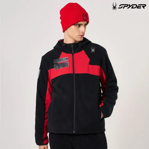 [스파이더] 남성 패트롤 플리스 후드 집업 SPKWCNFT304MRED