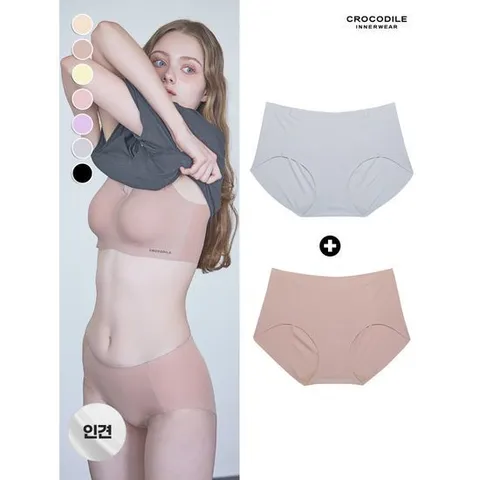 [크로커다일 이너웨어]25SS 라이크라 인견쉘론 감탄팬티 1+ 1 택1