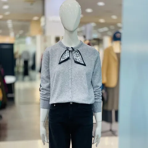 [클리지]라운드 스카프 포인트 니트 가디건 CP8WKC14