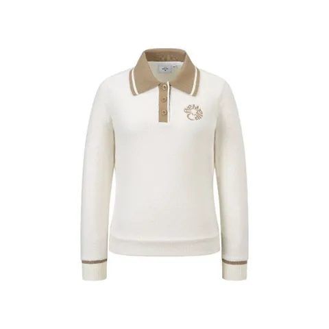 캘러웨이골프긴팔티 LQS CWTY23W601_IV 여성 부클소재 티셔츠