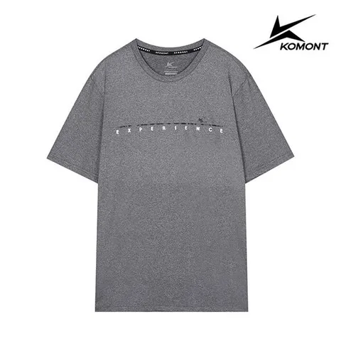 [코몽트]남성 영문프린팅 라운드 반팔 티셔츠그레이 K22MR0308-G