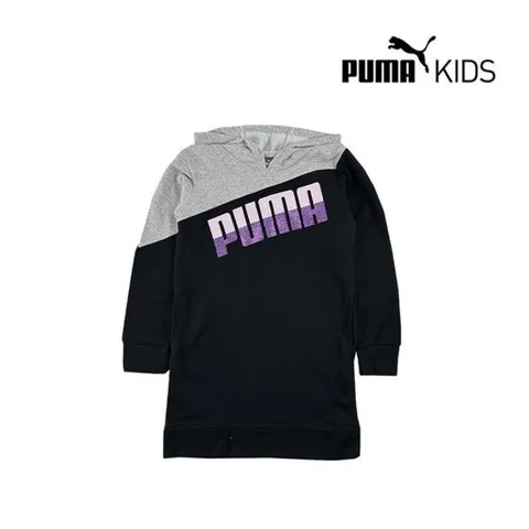 [푸마 키즈]푸마키즈 여아 플리스 후드원피스(811844046_BK)