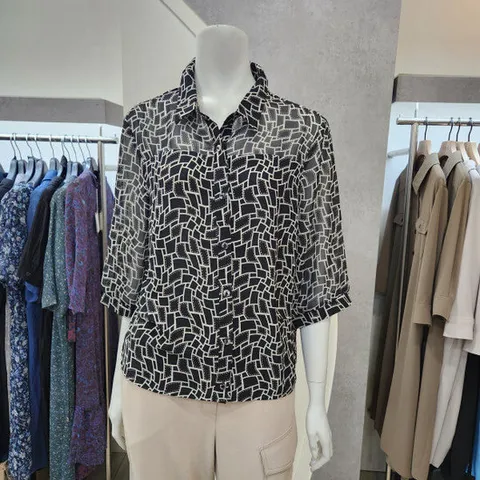 [안지크]나염쉬폰 블라우스(AI2BL5400)