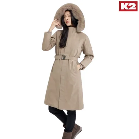 [ 롯데백화점 ][케이투 (행사)]겨울 여성용 씬다운 롱 수지 구스패딩/광고/방수/앱솔루트/KWW24568