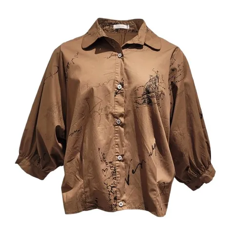 [ 롯데백화점 ][멜본]스케치프린트 블라우스3_STBW25970