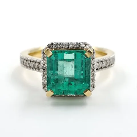 [구구스]중고명품 3.27ct 에메랄드 다이아 반지 13 (NO 10240986)