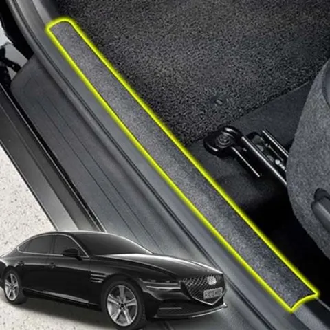 제네시스올뉴G80 도어스텝커버 퓨얼커버 스크래치방지 도어스텝 자동차도어스텝 도어스텝커버 자동차도어스텝커버 자동차실내몰딩