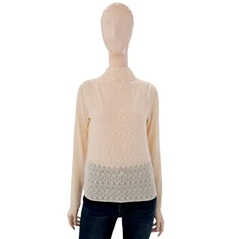 [ 롯데백화점 ][숲]레이스 시스루 하이넥 긴팔 티 SBALT33