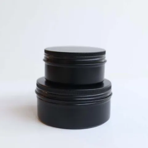 갓샵 원형 틴케이스/블랙 150ml 8.3x3.8cm 철제 철 캔 틴케이스제작 알루미늄틴케이스 틴케이스캔디 깡통케이스 tinbox 고체향수케이스