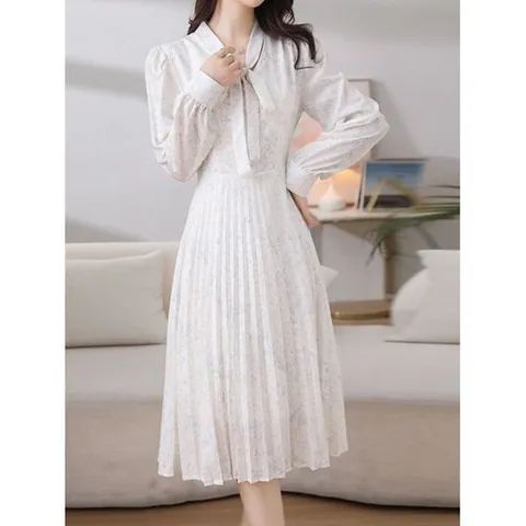 [에이시크]플레르 리본 플리츠 원피스 C25COP749