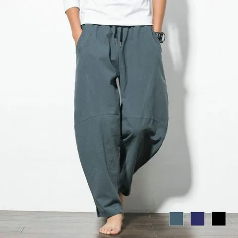 [에이치플러스몰]통바지 와이드핏 코디 바캉스룩 가성비 린넨 빅